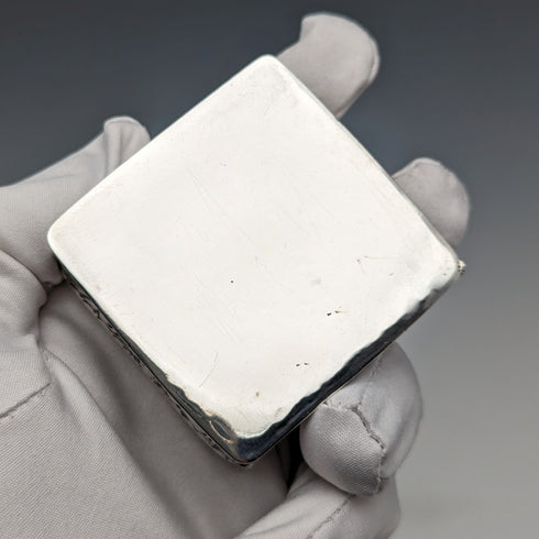 1897年 英国アンティーク 純銀製 角形ボックス 60g George Nathan & Ridley Hayes